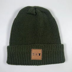 6 Pks Vintage Patch Ribbed Beanies Caps