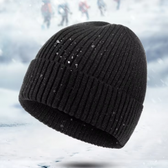 8 Pks Casual Style Acrylic Plain Winter Warm Men Knitted Beanie Cap