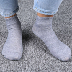 15 Prs Solid Color Winter Daily Wear Breathable Crew Socks