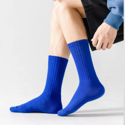 18 Prs High Quality Combed Cotton Ribbed Top Socks